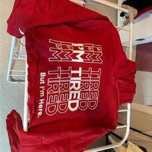 Girrlscout I’m Tired But I’m Here RedHoodie